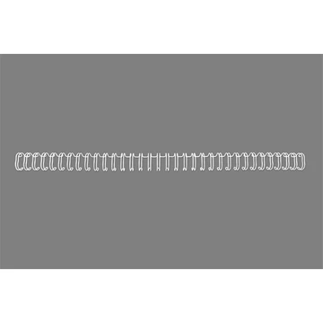 Spirál, fém, 3:1, 12,5 mm, 115 lap, GBC "WireBind", ezüst