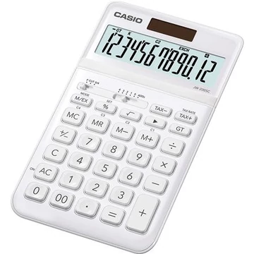 Számológép, asztali, 12 számjegy, CASIO "JW 200SC", fehér Számológép, asztali, 12 számjegy, CASIO "JW 200SC", fehér