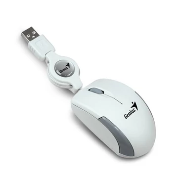 Egér, vezetékes, optikai, kisméret, USB, GENIUS "Micro Traveler" fehér Egér, vezetékes, optikai, kisméret, USB, GENIUS "Micro Traveler" fehér