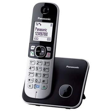 Telefon, vezeték nélküli, PANASONIC "KX-TG6811PDB", fekete Telefon, vezeték nélküli, PANASONIC "KX-TG6811PDB", fekete