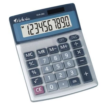 Számológép, asztali, 10 számjegy, VICTORIA OFFICE, "GVA-260"