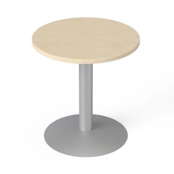 Tárgyalóasztal, kör, szürke fémlábbal, O 60 cm, MAYAH "Freedom SV-57", juhar