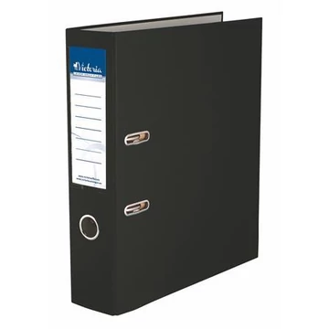 Iratrendező, 75 mm, A4, PP/karton, VICTORIA OFFICE, "Basic", fekete Iratrendező, 75 mm, A4, PP/karton, VICTORIA OFFICE, "Basic", fekete