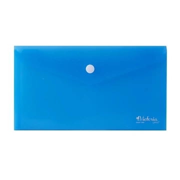 Irattartó tasak, DL, PP, patentos, VICTORIA OFFICE, kék Irattartó tasak, DL, PP, patentos, VICTORIA OFFICE, kék