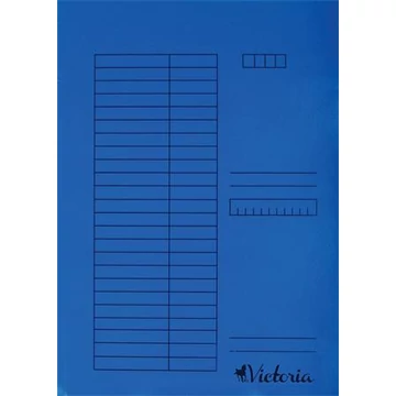Gyorsfűző, karton, A4, VICTORIA OFFICE, kék, 5 db/csomag