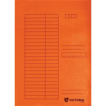 Gyorsfűző, karton, A4, VICTORIA OFFICE, narancs, 5 db/csomag