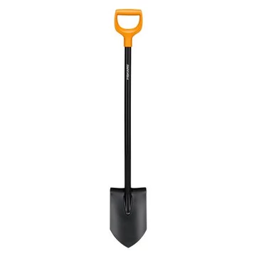 Ásó, hegyes, FISKARS "Solid", fekete