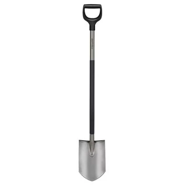 Ásó, hegyes, FISKARS "Ergonomic™", szürke