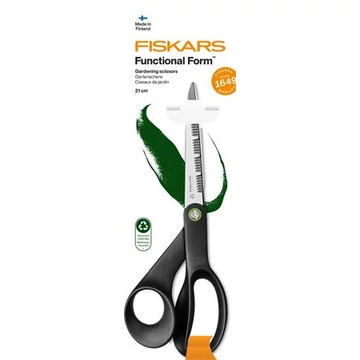Olló, kerti, 21 cm, FISKARS "Functional Form Renew", fekete