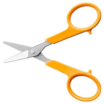 Olló, körömvágó, 10 cm, egyenes, FISKARS "Classic", narancssárga