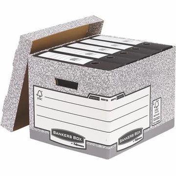 Archiválókonténer, karton, standard, "BANKERS BOX® SYSTEM by FELLOWES®", 10 db/csomag