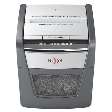 Iratmegsemmisítő, konfetti, 45 lap, REXEL "Optimum AutoFeed 45X"