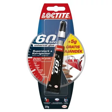 Ragasztó, általános, 20 g, HENKEL "Loctite 60 sec." Ragasztó, általános, 20 g, HENKEL "Loctite 60 sec."