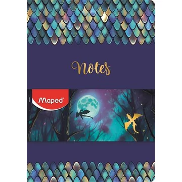 Jegyzetfüzet, tűzött, A5, vonalas, MAPED „Dragon sárkány”