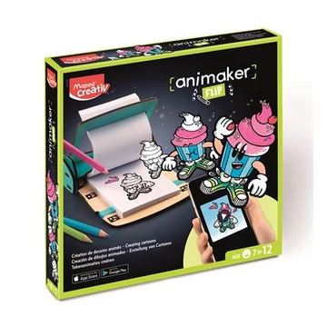 Animációkészítő készlet applikációval, mini, MAPED CREATIV "Animaker Flip", Pop