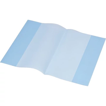 Füzet- és könyvborító, A5, PP, 80 mikron, narancsos felület, PANTA PLAST, kék, 10 db/csomag