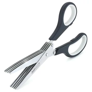 Olló, konyhai, 20 cm, fűszer és papíraprító, 5 penge, RAPESCO Olló, konyhai, 20 cm, fűszer és papíraprító, 5 penge, RAPESCO