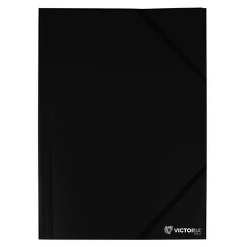 Gumis mappa, 15 mm, PP, A4, VICTORIA OFFICE, fekete Gumis mappa, 15 mm, PP, A4, VICTORIA OFFICE, fekete
