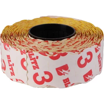 Árazószalag, 22x16 mm, BLITZ, sárga Árazószalag, 22x16 mm, BLITZ, sárga
