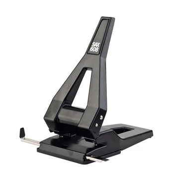 Lyukasztó, nagyteljesítményű, kétlyukú, 65 lap, SAX "608", fekete Lyukasztó, nagyteljesítményű, kétlyukú, 65 lap, SAX "608", fekete