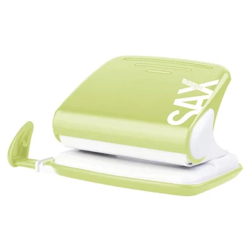 Lyukasztó, kétlyukú, 20 lap, SAX "Design", világoszöld Lyukasztó, kétlyukú, 20 lap, SAX "Design", világoszöld