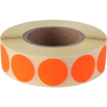 Etikett, 20 mm kör, 1000 etikett/tekercs, fluo piros Etikett, 20 mm kör, 1000 etikett/tekercs, fluo piros