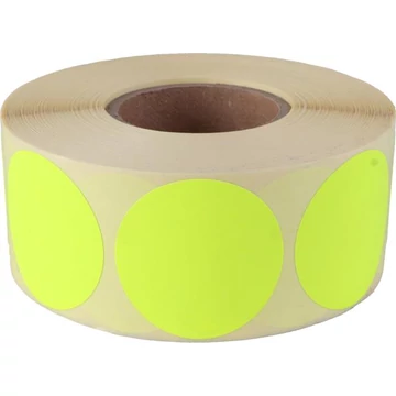 Etikett, 38 mm kör, 1000 etikett/tekercs, citromsárga