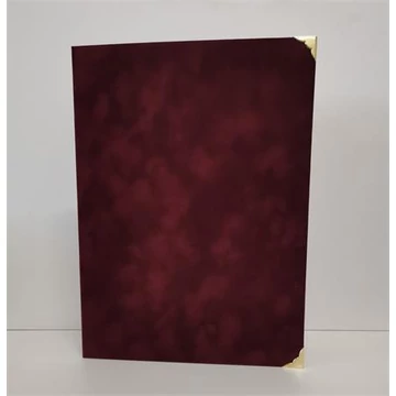 Oklevéltartó, A4, exkluzív, plüss, 4 fém sarokkal, bordó Oklevéltartó, A4, exkluzív, plüss, 4 fém sarokkal, bordó