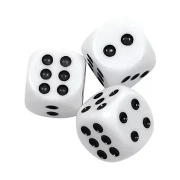 Dobókocka, műanyag, 3 darab