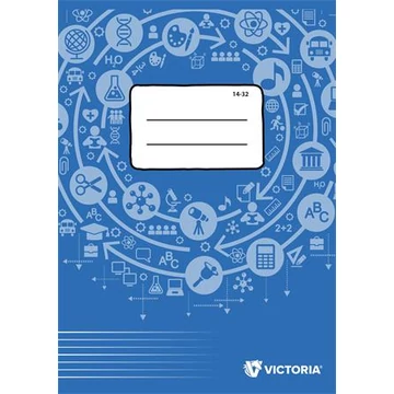 Füzet, tűzött, A5, vonalas, 32 lap, 1. osztály, VICTORIA PAPER Circle "14-32"