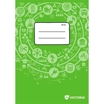 Füzet, tűzött, A5, sima, 32 lap, VICTORIA PAPER Circle "20-32"
