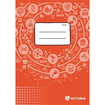 Füzet, tűzött, A5, kockás, 32 lap, VICTORIA PAPER Circle "27-32" Füzet, tűzött, A5, kockás, 32 lap, VICTORIA PAPER Circle "27-32"