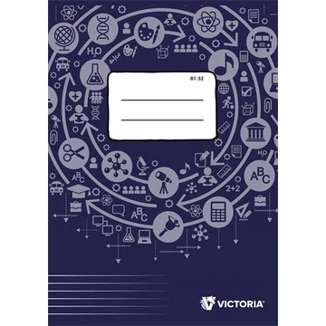 Füzet, tűzött, A4, vonalas, 32 lap, VICTORIA PAPER Circle "81-32"