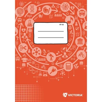 Füzet, tűzött, A4, kockás, 32 lap, VICTORIA PAPER Circle "87-32"