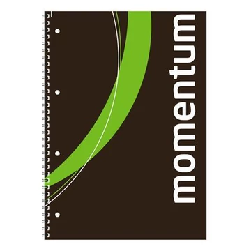 Spirálfüzet, A4, sima, 90 lap, perforált, lyukasztott, VICTORIA PAPER, "Momentum" Spirálfüzet, A4, sima, 90 lap, perforált, lyukasztott, VICTORIA PAPER, "Momentum"