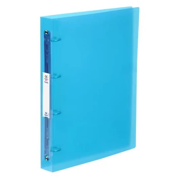 Gyűrűs könyv, 4 gyűrű, 40 mm, A4, maxi, PP, cserélhető címke, VIQUEL "Propyglass", kék Gyűrűs könyv, 4 gyűrű, 40 mm, A4, maxi, PP, cserélhető címke, VIQUEL "Propyglass", kék