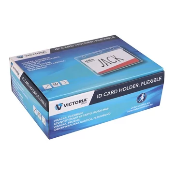 Azonosítókártya tartó, 105x65 mm, hajlékony, fekvő, VICTORIA OFFICE Azonosítókártya tartó, 105x65 mm, hajlékony, fekvő, VICTORIA OFFICE