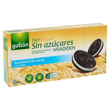 Keksz, édesítőszerrel, 210 g, GULLÓN, kakaós, krém töltelékkel Keksz, édesítőszerrel, 210 g, GULLÓN, kakaós, krém töltelékkel