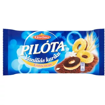 Vaníliás karika, 300 g, GYŐRI "Pilóta", étcsokoládés Vaníliás karika, 300 g, GYŐRI "Pilóta", étcsokoládés