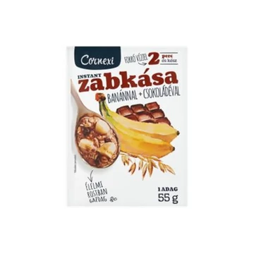 Zabkása, 55 g, CORNEXI, banán-csoki Zabkása, 55 g, CORNEXI, banán-csoki