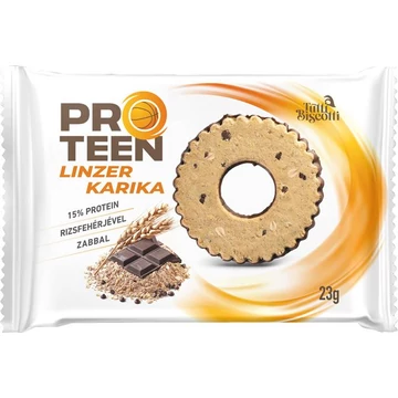 Linzer karika, 23 g, PROTEEN, rizsfehérjével és zabbal Linzer karika, 23 g, PROTEEN, rizsfehérjével és zabbal