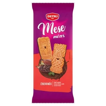 Mézes linzer, 180 g, DETKI "Mese", kakaós étbevonómasszával félig mártva