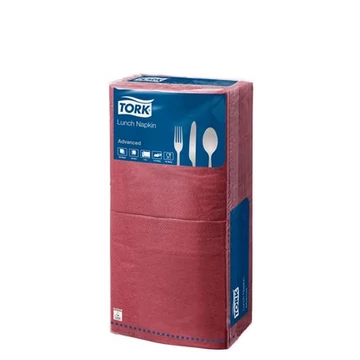 Szalvéta, 1/4 hajtogatott, 2 rétegű, 33x33 cm, Advanced, TORK "Lunch", bordó Szalvéta, 1/4 hajtogatott, 2 rétegű, 33x33 cm, Advanced, TORK "Lunch", bordó