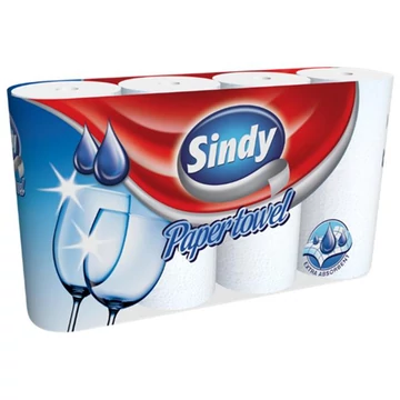Háztartási papírtörlő, 2 rétegű, 4 tekercses, "Sindy" Háztartási papírtörlő, 2 rétegű, 4 tekercses, "Sindy"