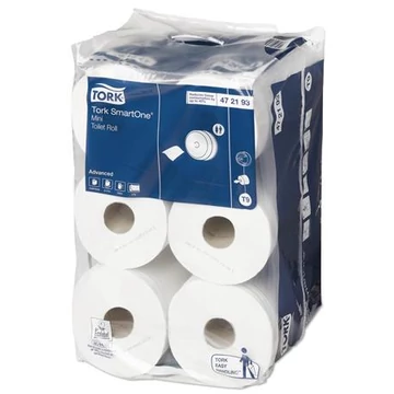 Toalettpapír, T9 rendszer, 2 rétegű, 14,9 cm átmérő, TORK "SmartOne Mini", fehér