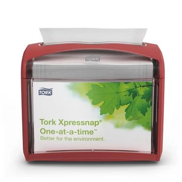 Szalvéta adagoló, 16,9x20,1x14,1 cm, asztalra helyezhető, N4 rendszer, Signature line, TORK "Xpressnap", vörös Szalvéta adagoló, 16,9x20,1x14,1 cm, asztalra helyezhető, N4 rendszer, Signature line, TORK "Xpressnap", vörös
