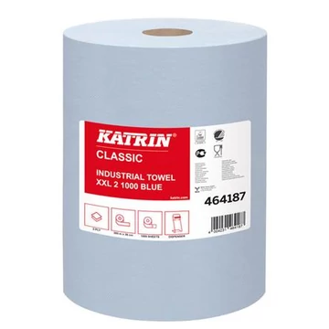 Kéztörlő, tekercses, 2 rétegű, KATRIN "Classic XXL2", kék