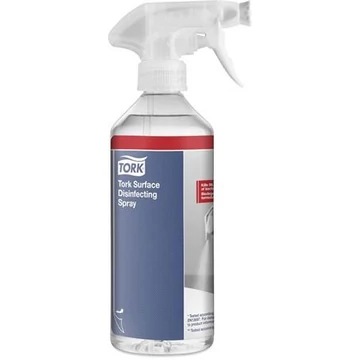 Felületfertőtlenítő spray, kétfunkciós szórófejjel, 500 ml, TORK, illatmentes Felületfertőtlenítő spray, kétfunkciós szórófejjel, 500 ml, TORK, illatmentes