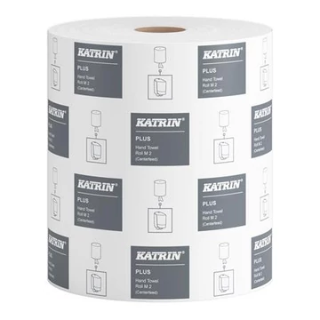 Kéztörlő, tekercses, 2 rétegű, KATRIN, "Plus M/100", hófehér