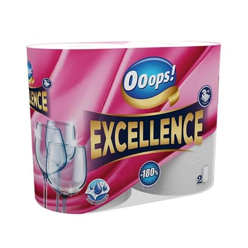 Háztartási papírtörlő, 3 rétegű, 2 tekercses, OOOPS "Excellence" Háztartási papírtörlő, 3 rétegű, 2 tekercses, OOOPS "Excellence"
